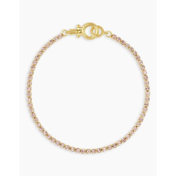 Gorjana Jewelry - Gorjana Bracelet Lexi 18K Gold Plated Crystal Blush Pink NEW